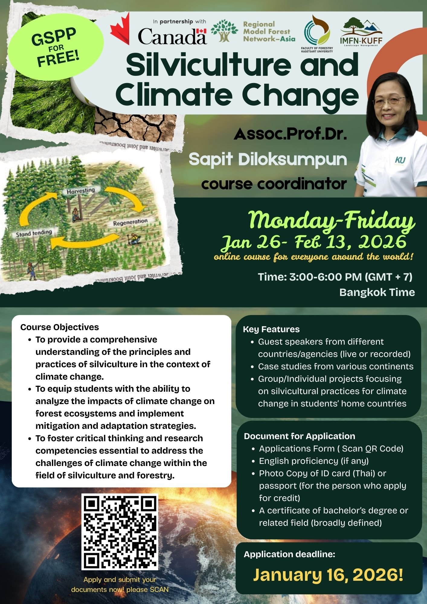 Now Open for Applications!!! Silviculture and Climate Change (Free Online GSPP Course)